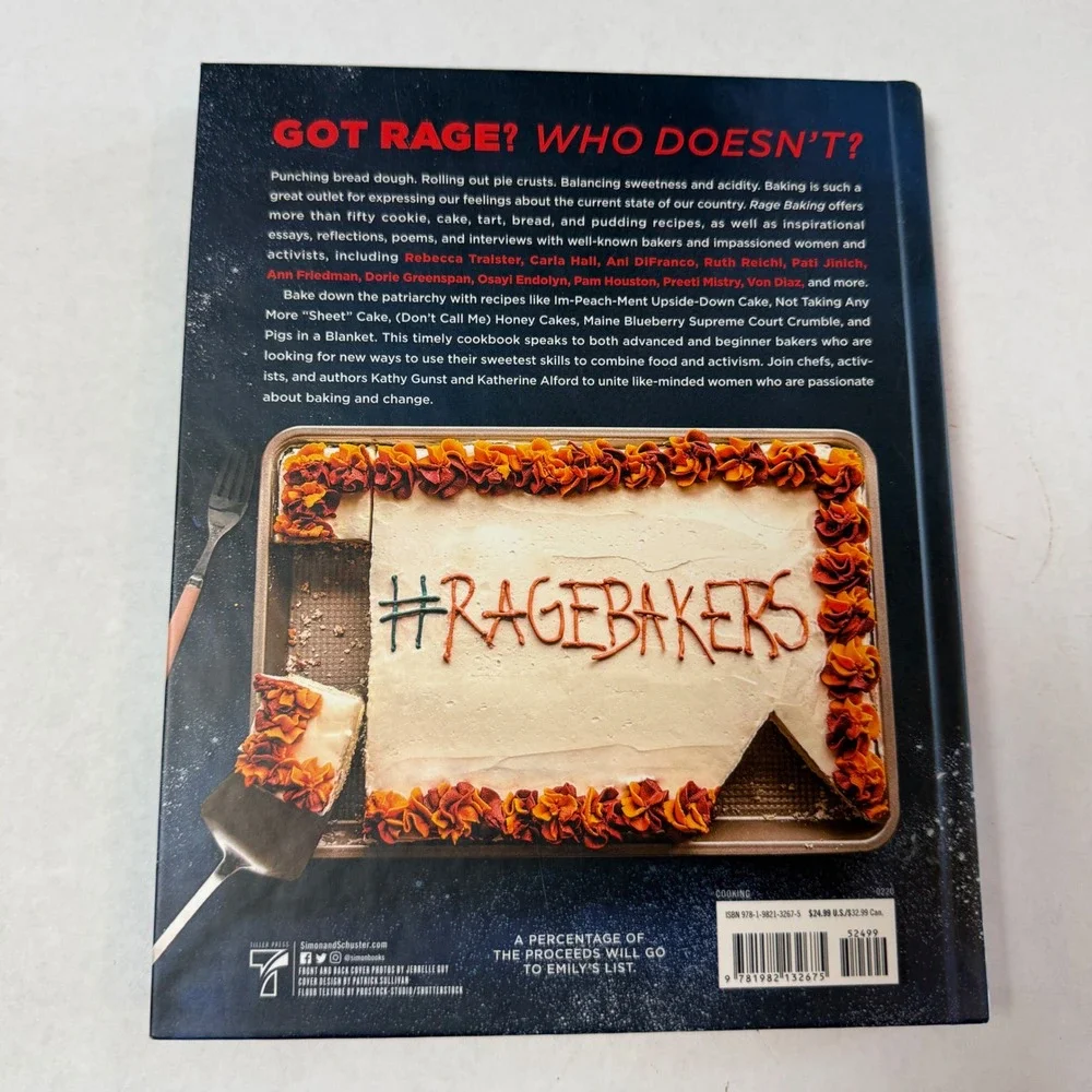 Rage Baking Kathy Gunst Katherine Alford Hardcover Cookbook Activism 2020‎